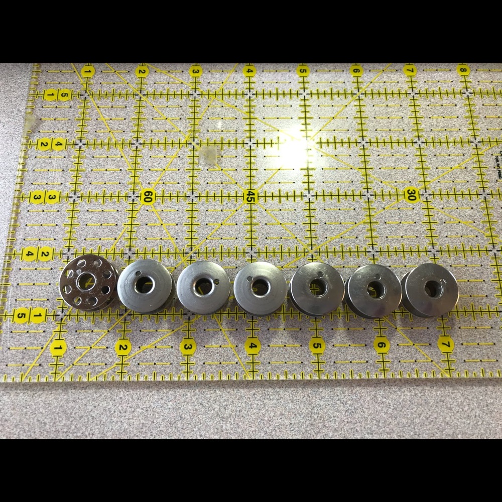 COPY - 6 Steel Sewing Machine Bobbins unknown brand